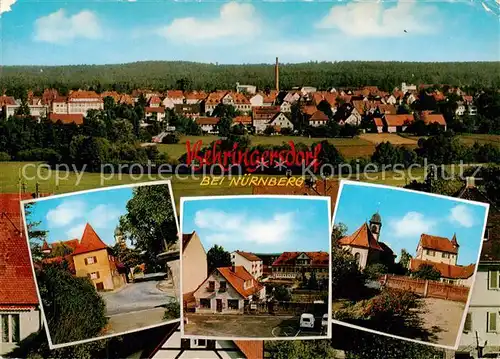 AK / Ansichtskarte  Behringersdorf_Schwaig_Nuernberg Panorama Ortspartien Kirche 