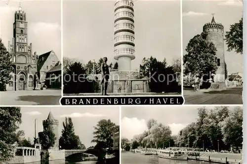 AK / Ansichtskarte 73874265 Brandenburg__Havel Rathaus Friedenswacht Plauer Torturm Sowjet Ehrenhain Havel 