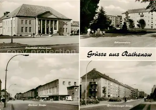 AK / Ansichtskarte  Rathenow Staatl Kulturhaus Schleusenplatz Berliner Strasse Brandenburger Strasse Rathenow