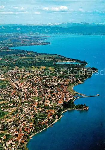 AK / Ansichtskarte  Langenargen_Bodensee Fliegeraufnahme Langenargen Bodensee