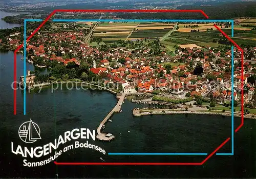 AK / Ansichtskarte  Langenargen_Bodensee Fliegeraufnahme Langenargen Bodensee