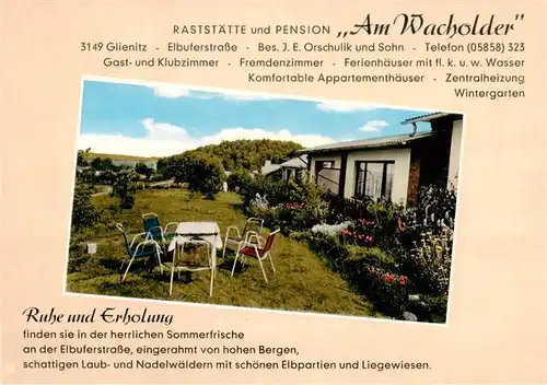 AK / Ansichtskarte 73874295 Glienitz_Neu_Darchau Raststaette Pension Am Wacholder Garten 