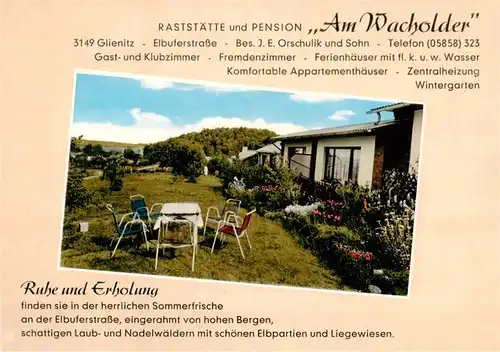 AK / Ansichtskarte  Glienitz_Neu_Darchau Raststaette Pension Am Wacholder Garten 