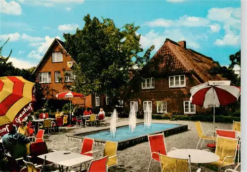 AK / Ansichtskarte  Tiessau_Elbe_Hitzacker Gasthaus Pension Waldesruh Gartenterrasse 