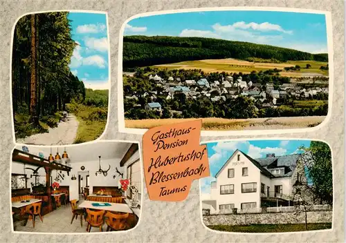 AK / Ansichtskarte  Blessenbach_Weinbach Gasthaus Pension Hubertushof Gastraum Panorama Waldweg 