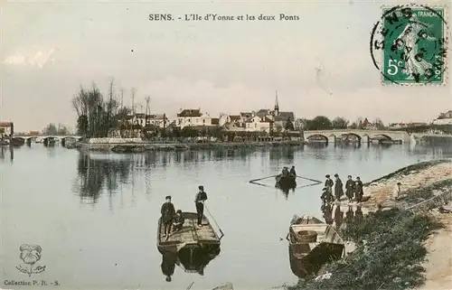 AK / Ansichtskarte  Sens_89 LIle dYonne et les deux Ponts 
