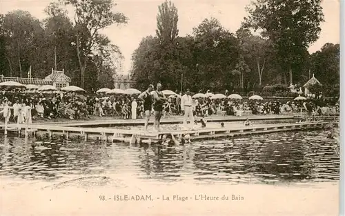 AK / Ansichtskarte  Isle-Adam_Pontoise_95_Val-d_Oise La Plage lHeure du Bain 