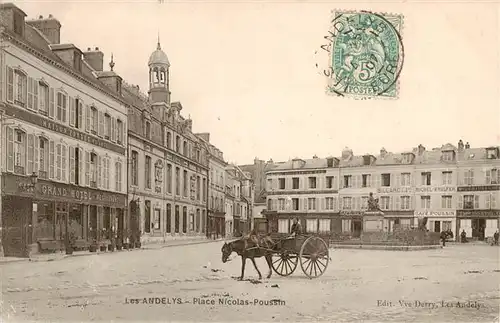 AK / Ansichtskarte  Les_Andelys_27_Eure Place Nicolas Poussin 