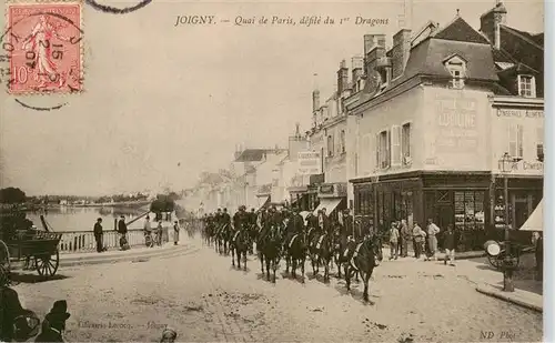 AK / Ansichtskarte  Joigny-sur-Meuse_08_Ardennes Quai de Paris defile du 1er Dragons 
