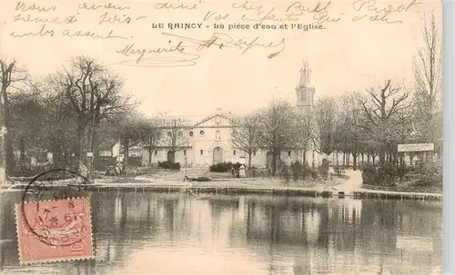 AK / Ansichtskarte  Le_Raincy_93_Seine-Saint-Denis La piece deau et l'Eglise 