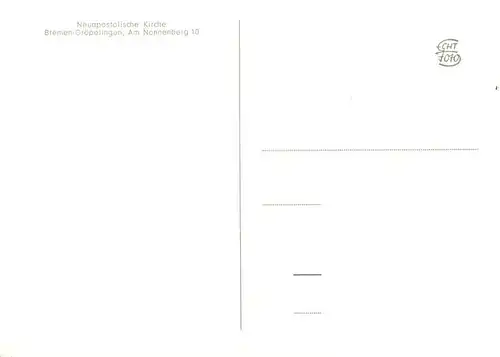 AK / Ansichtskarte  Groepelingen Neuapostolische Kirche Groepelingen