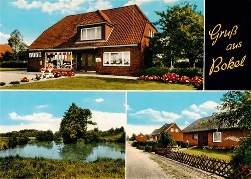 AK / Ansichtskarte  Bokel_Ahlerstedt_Stade VIVO-Markt Partie am Wasser Wohnhaeuser 