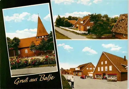 AK / Ansichtskarte  Balje_Stade Kirche Ladengeschaeft Wohnhaeuser Verlagsstempel 