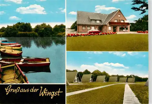 AK / Ansichtskarte  Wingst Weidmanns Ruh Bungalows Bootsanleger Wingst