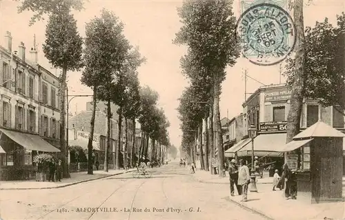 AK / Ansichtskarte  Alfortville_94_Val-de-Marne La Rue du Pont d'Ivry 