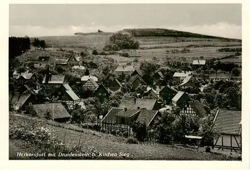 AK / Ansichtskarte  Herkersdorf_Kirchen_Sieg mit Druidenstein 