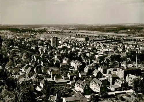 AK / Ansichtskarte  Ravensburg__Wuerttemberg Blick vom Mehlsack auf Suedvorstadt mit Hochhaus 