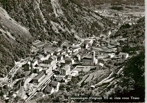 AK / Ansichtskarte  Campocologno_GR Vista verso Tirano 