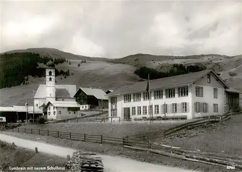 AK / Ansichtskarte  Lumbrein_GR mit neuem Schulhaus 