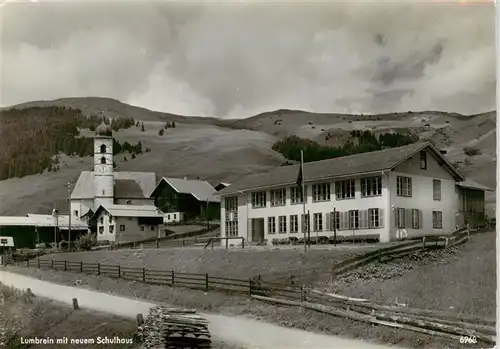 AK / Ansichtskarte  Lumbrein_GR mit neuem Schulhaus 