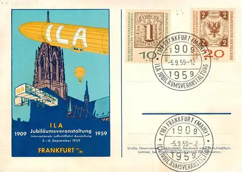 AK / Ansichtskarte  Frankfurt_Main ILA Jubilaeumsveranstaltung Frankfurt 1959 Frankfurt Main