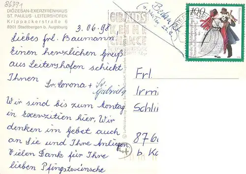 AK / Ansichtskarte 73874933 Leitershofen_Stadtbergen_Bayern Dioezesan-Exerzitienhaus St. Paulus 