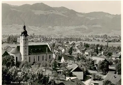 AK / Ansichtskarte  Benken_SG Panorama Kirche Benken_SG