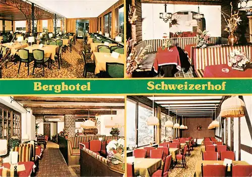 AK / Ansichtskarte 73874969 Heiligenkirchen Berghotel Schweizerhof Restaurant Heiligenkirchen