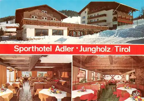 AK / Ansichtskarte 73874976 Jungholz_Tirol_AT Sporthotel Adler Restaurant 