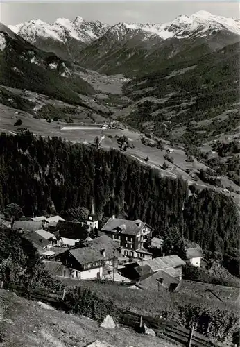 AK / Ansichtskarte  Pany-Luzein_GR Panorama Blick gegen Klosters und die Silvrettagruppe 