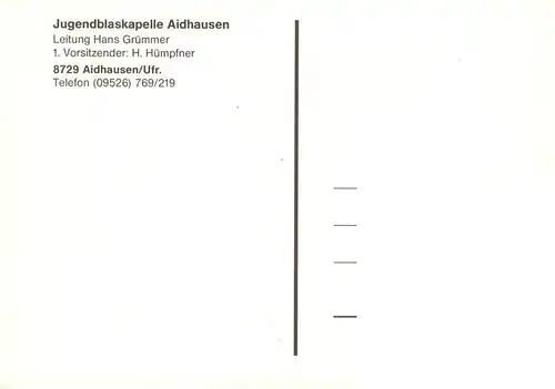 AK / Ansichtskarte 73875032 Aidhausen Gruppenbild Jugendblaskapelle Aidhausen