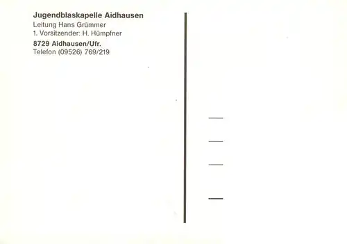 AK / Ansichtskarte  Aidhausen Gruppenbild Jugendblaskapelle Aidhausen