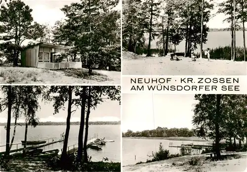 AK / Ansichtskarte  Neuhof_Zossen Bungalow Partie am Wuensdorfer See Bootsanleger Neuhof Zossen