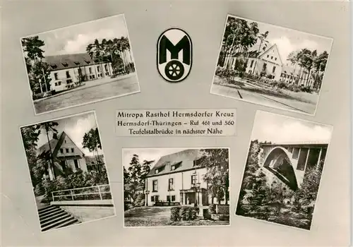 AK / Ansichtskarte  Hermsdorf_Thueringen Mitropa-Rasthof Hermsdorfer Kreuz Teufelstalbruecke Hermsdorf Thueringen