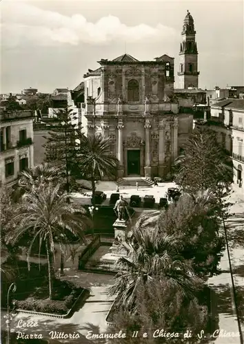 AK / Ansichtskarte 73875143 Lecce_Puglia Vittorio Emanuele II e Chiesa di Santa Chiara 