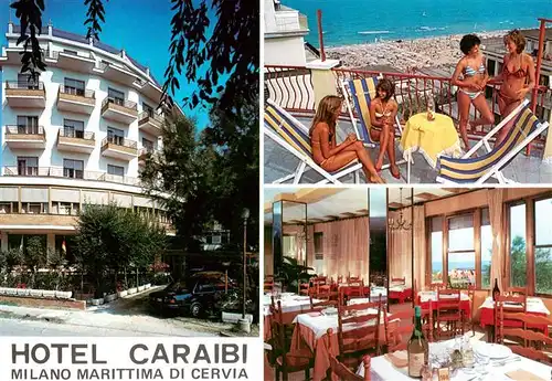 AK / Ansichtskarte 73875187 Cervia_IT Hotel Caraibi Terrasse Gastraum 