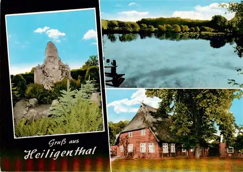 AK / Ansichtskarte  Heiligenthal_Lueneburg Felsformation Seepanorama Bauernhaus Heiligenthal Lueneburg