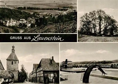 AK / Ansichtskarte 73875220 Lauenstein_Salzhemmendorf Panorama Alter Baum Ortspartie Schwimmbad Lauenstein_Salzhemmendorf