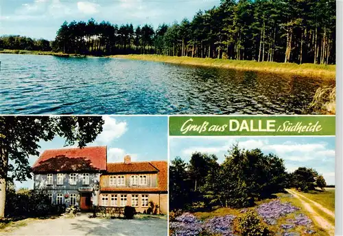 AK / Ansichtskarte 73875227 Dalle_Celle Seepartie Gasthaus und Pension Kaiser Heidepartie Dalle_Celle