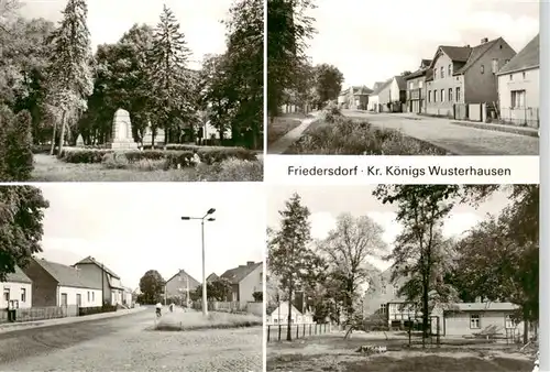 AK / Ansichtskarte  Friedersdorf_Koenigs-Wusterhausen Gedenkstaette Strassenpartien 