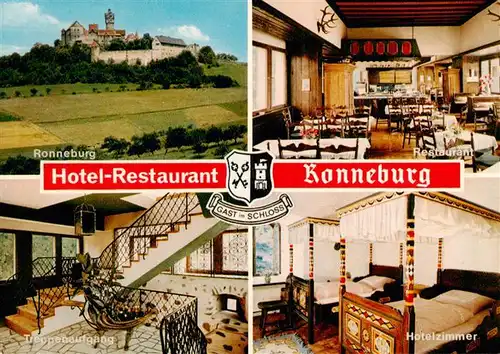 AK / Ansichtskarte  Ronneburg_Hessen Hotel Restaurant Ronneburg Restaurant Treppenaufgang Hotelzimmer Ronneburg Hessen