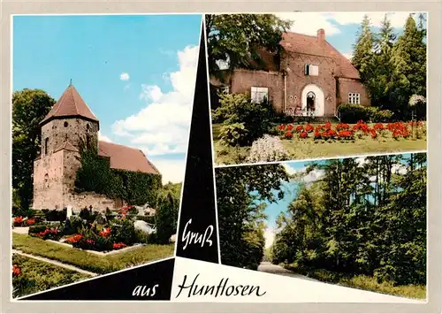 AK / Ansichtskarte 73875261 Huntlosen_Grossenkneten Kirche Villa Park 