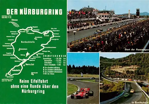 AK / Ansichtskarte 73875277 Nuerburgring Start der Rennwagen In Breidscheid Nuerburgring