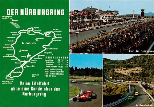 AK / Ansichtskarte  Nuerburgring Start der Rennwagen In Breidscheid Nuerburgring