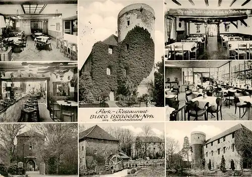 AK / Ansichtskarte  Amern Park Restaurant Burg Brueggen Gastraeume Bar Teilansichten Amern