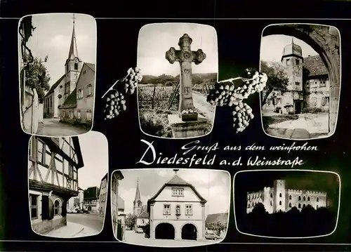 AK / Ansichtskarte  Diedesfeld Kirche Kreuz Schloss Dorfstrasse Rathaus Diedesfeld