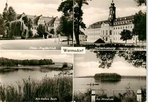 AK / Ansichtskarte 73875369 Wermsdorf Ehem Jagdschloss Hubertusburg Am tiefen Teich Am Horstsee Wermsdorf