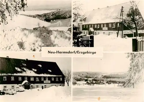 AK / Ansichtskarte 73875372 Hermsdorf_Erzgebirge Winter Panorama Fellhaus Hermsdorf Erzgebirge