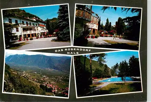 AK / Ansichtskarte  Nals_Nalles_Suedtirol_IT Park Pension Zum Rosenbaum Panorama Schwimmbad 