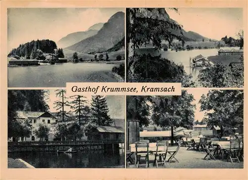 AK / Ansichtskarte  Kramsach_Tirol_AT Gasthof Krummsee Freiterrasse Seepanorama 